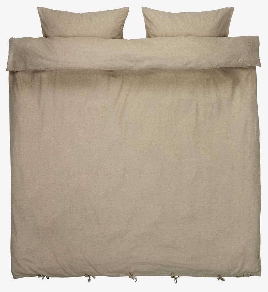 Conjunto capa edredão LINDA algodão/linho 240x220 natural