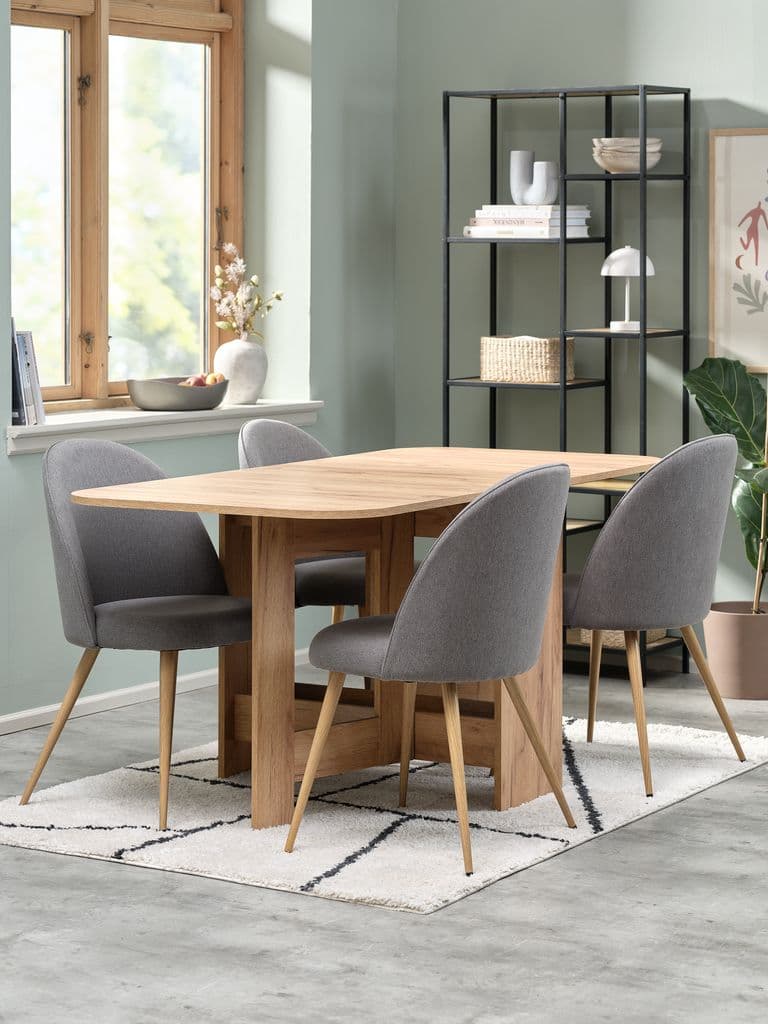 Mesa de jantar ALLING 80x100/163 cor carvalho