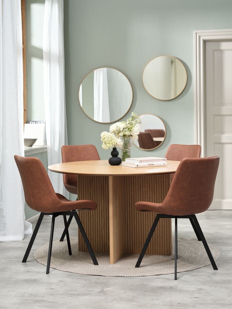 Mesa de jantar VESTERBORG Ø130 carvalho