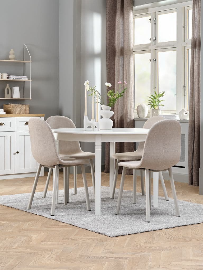 Mesa de jantar KIRKEBY Ø110 branco