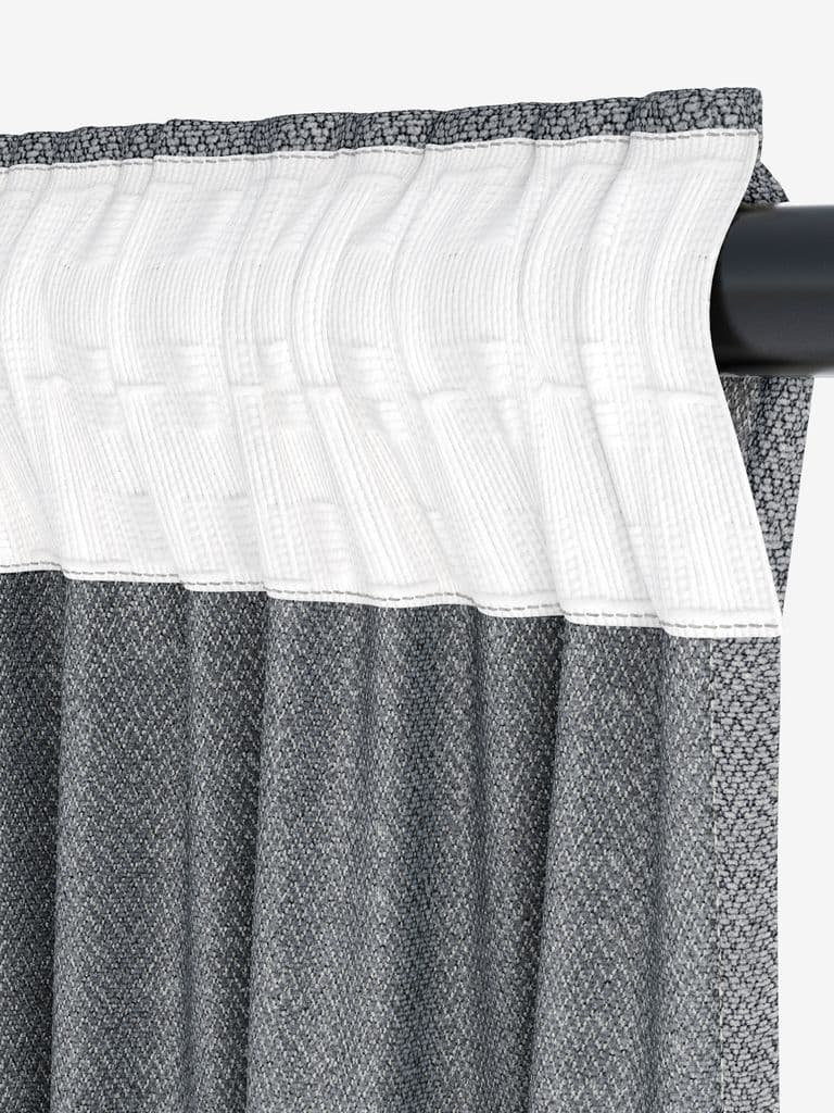 Cortinado SAVALEN 1x140x245 chenille cinzento