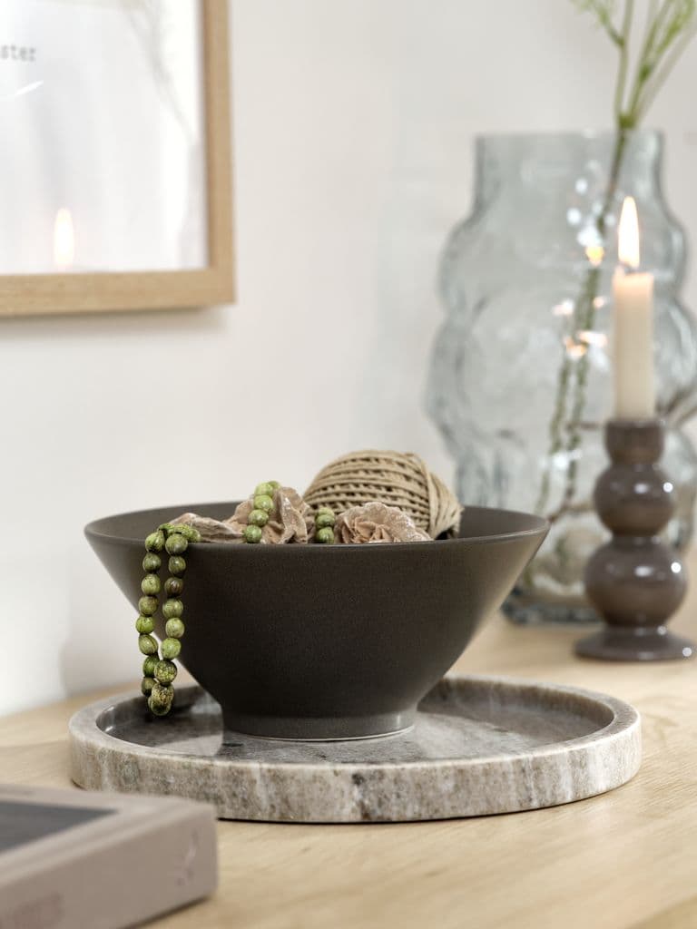 Tabuleiro decorativo VALDEMAR Ø25cm mármore