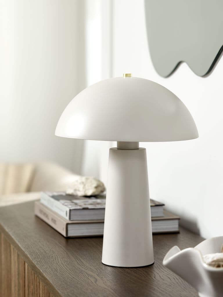 Candeeiro de mesa MARKUS Ø27xA35cm cinzento