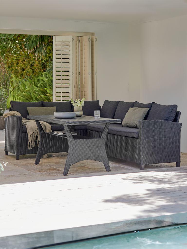 Lounge set ULLEHUSE 6 lugares preto