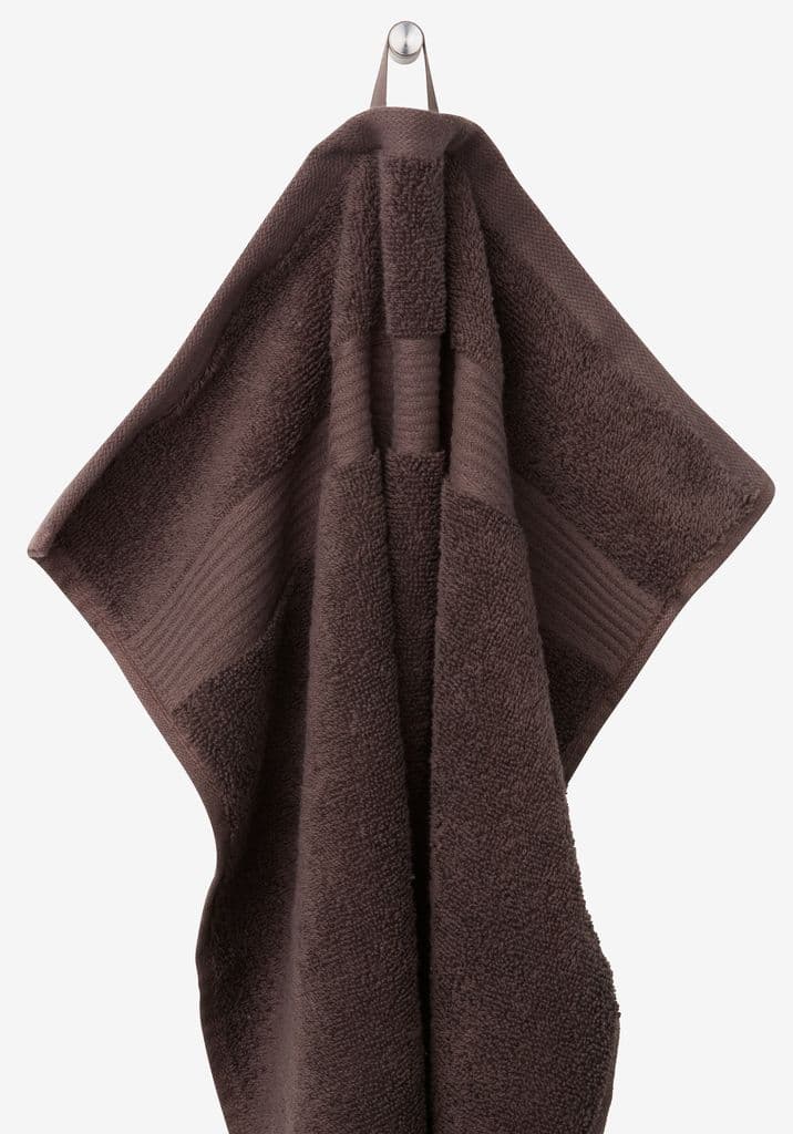 Toalha de mãos KARLSTAD 50x100 castanho escuro