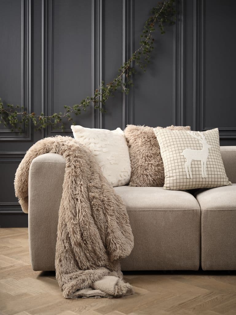 Almofada decorativa MYRFIOL 45x45 taupe