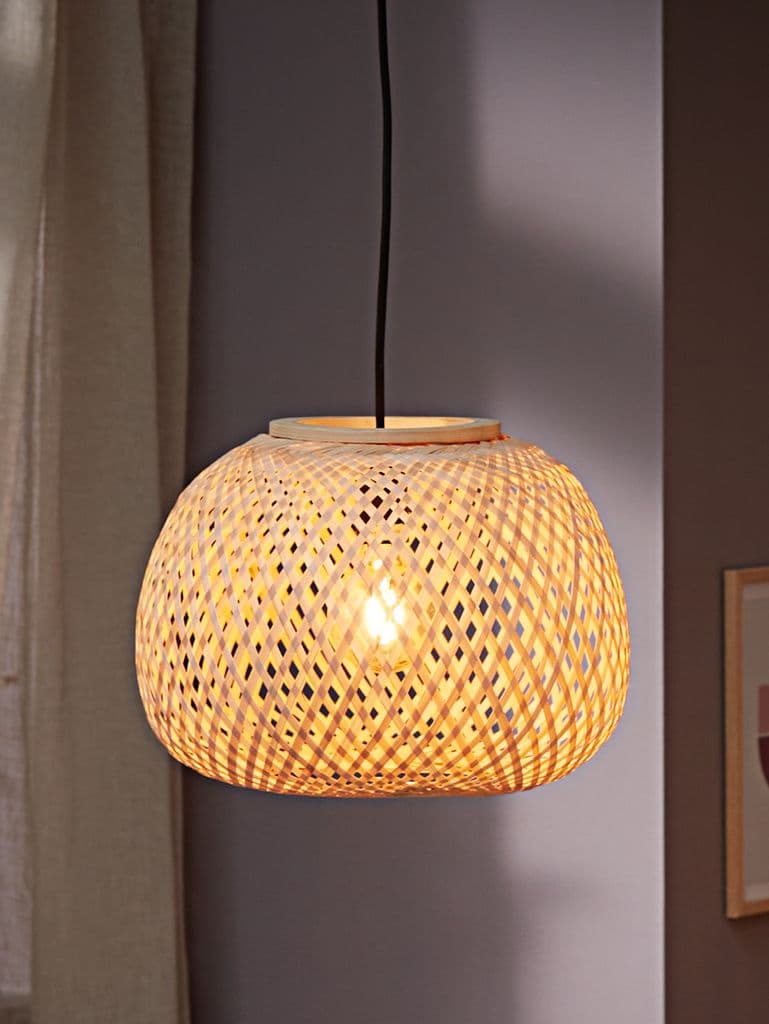 Candeeiro de teto SIGVARD Ø35xA26cm bambu
