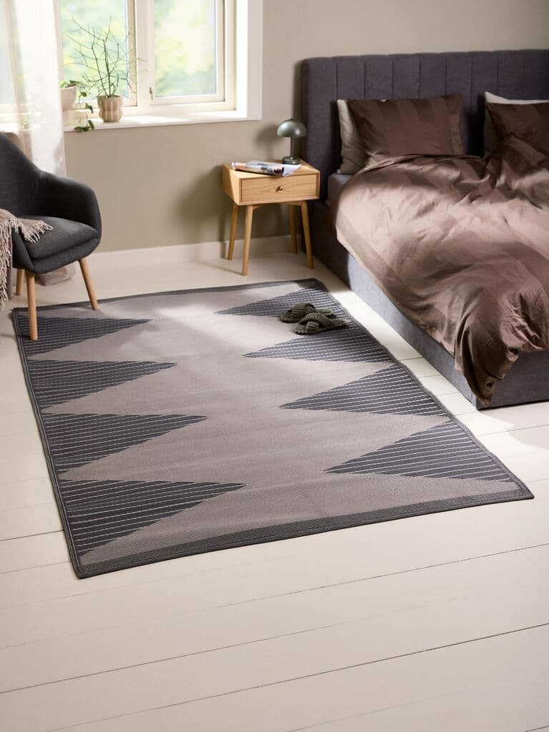 Tapete BROKKURT 160x230 cor areia escuro cinzento