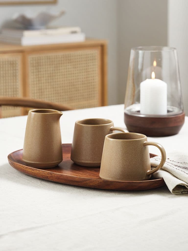 Caneca OLLE 33cl Ø10xA9cm castanho