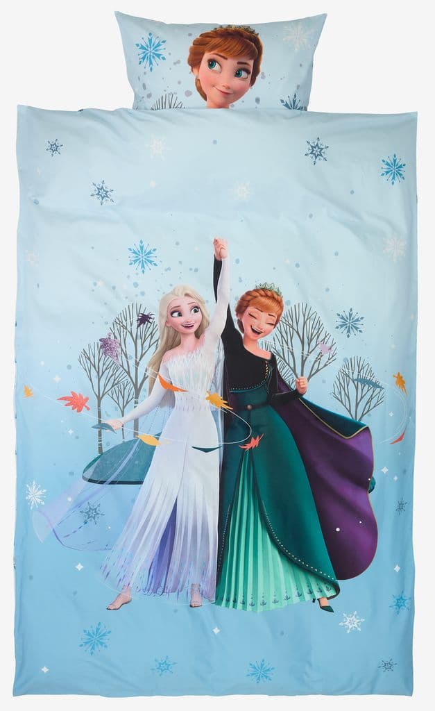Conjunto capa edredão FROZEN 155x220 azul claro