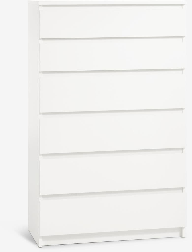 Cómoda TANGBJERG 6 gavetas branco