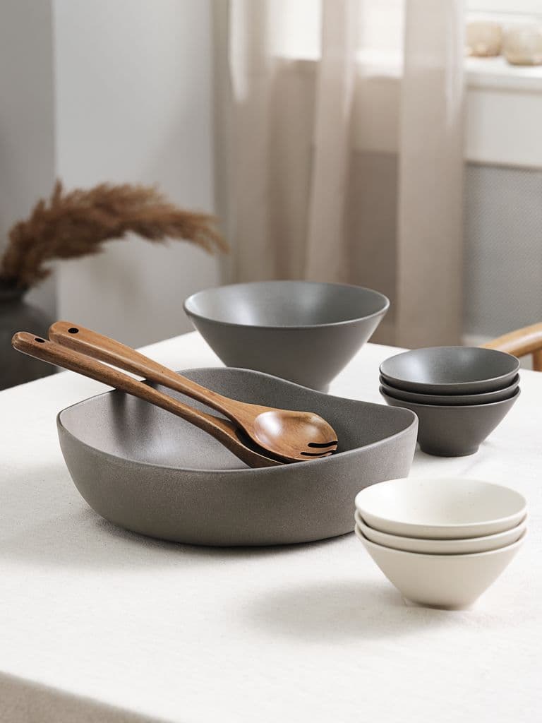 Talheres de salada KRESTIAN C30 cm madeira