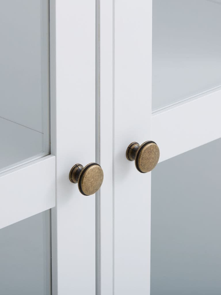 Vitrine SKALS portas de vidro branco