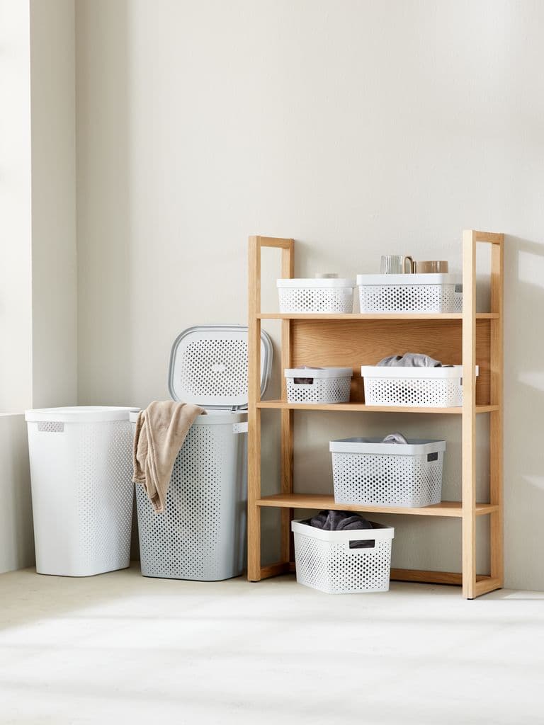 Cesto de roupa INFINITY plástico branco