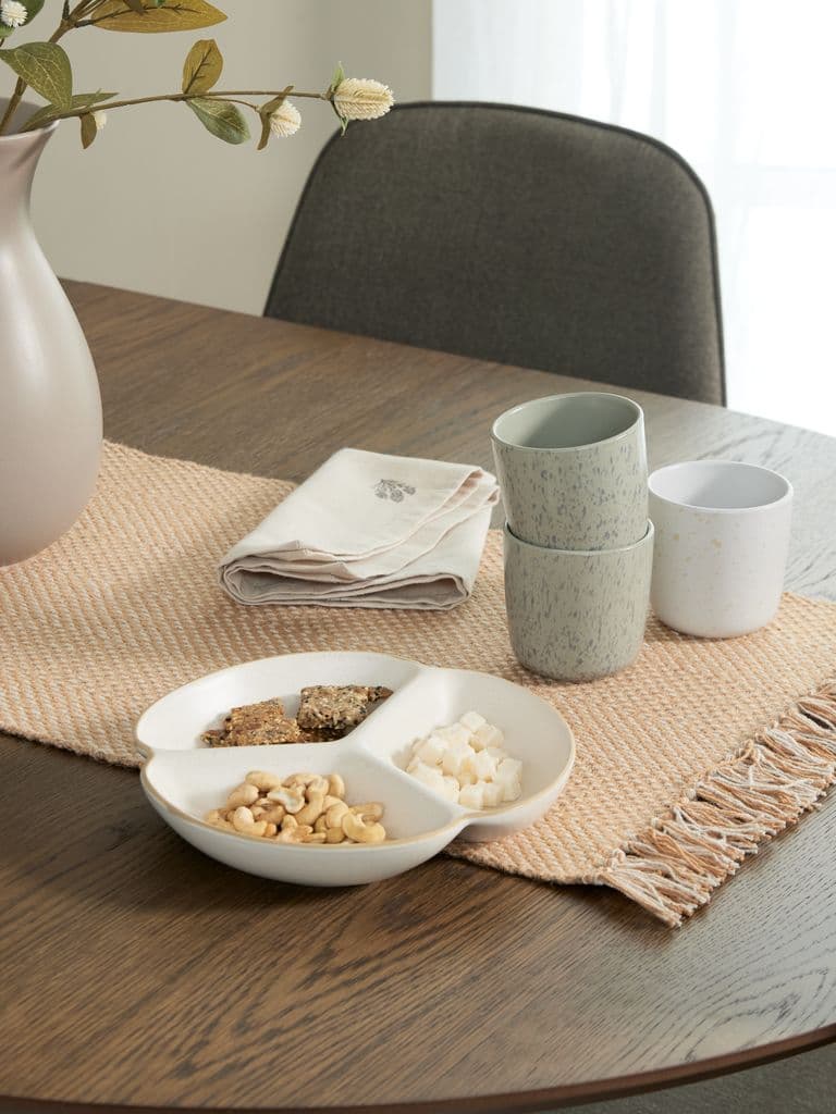 Prato aperitivos JENSEN Ø22xA4cm branco