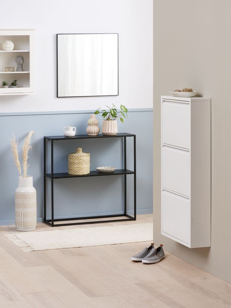 Mesa consola VIRUM 26x80 com prateleira preto