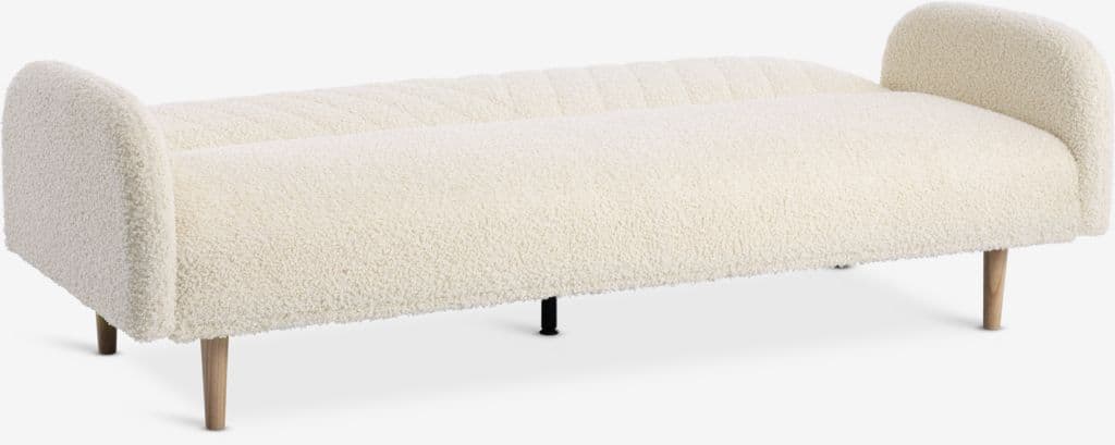 Sofá-cama PARADIS teddy creme/cor carvalho