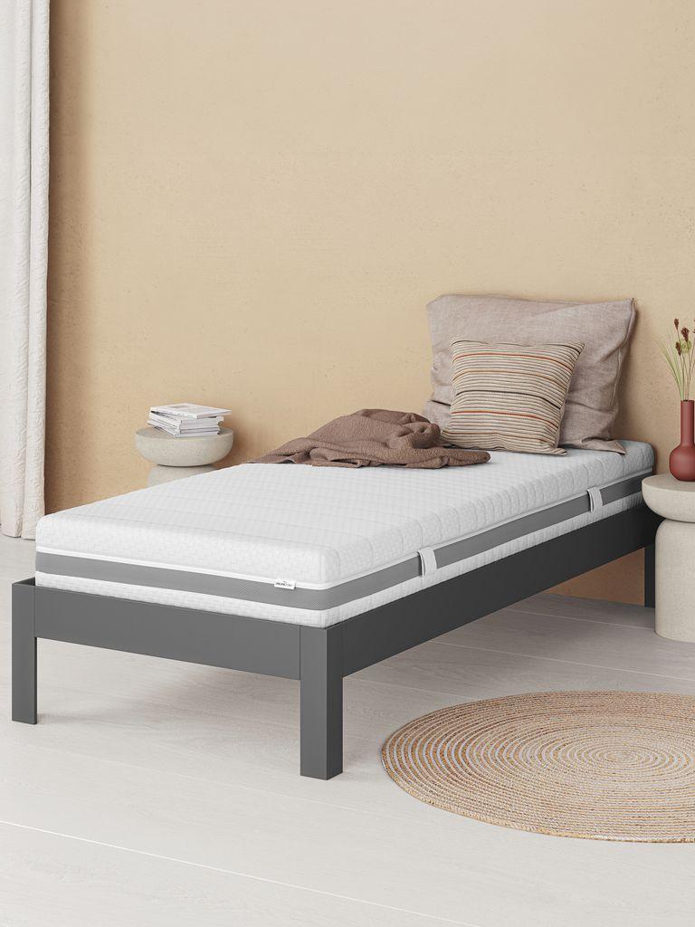 Estrutura de cama KILDEN 90x200 cinzento escuro