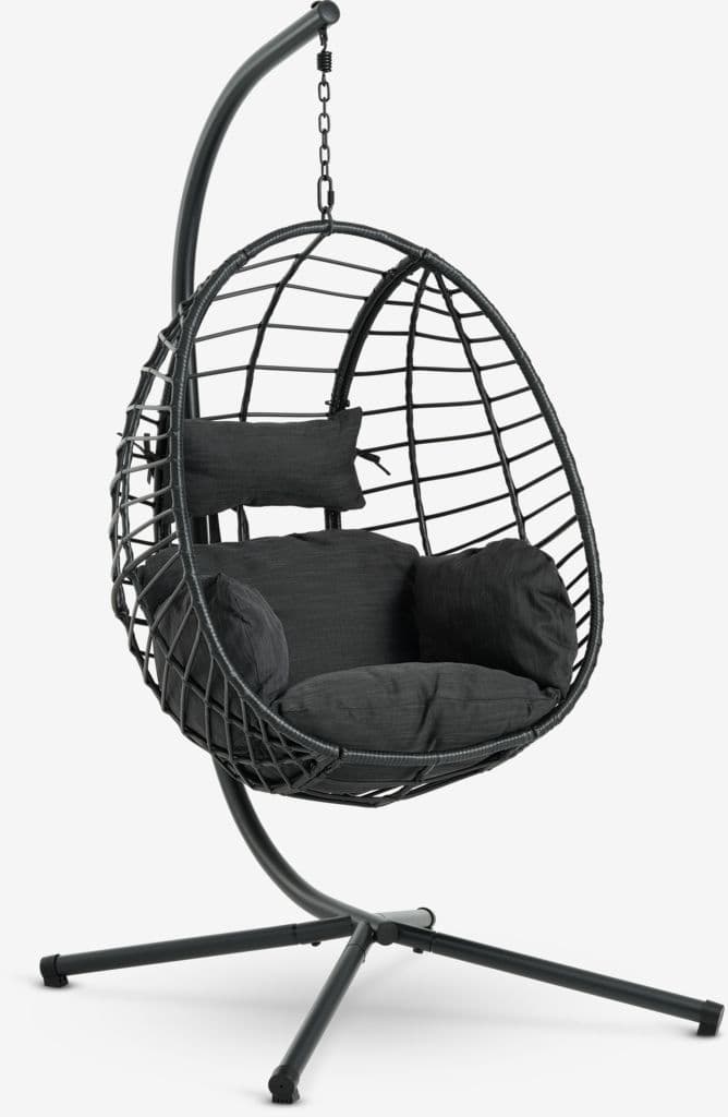 Cadeirão suspenso BORK L96xA192xP124 preto