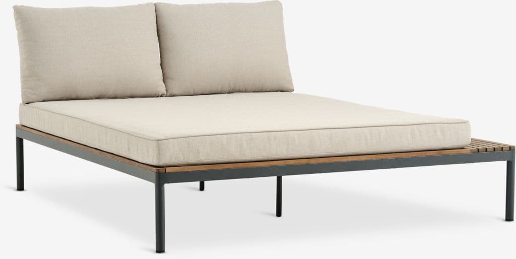 Módulo lounge HOU chaise-longue 2 lugares madeira folhosas