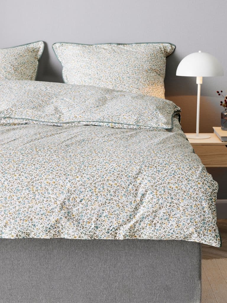 Conjunto capa edredão percal EMILY 240x220 azul