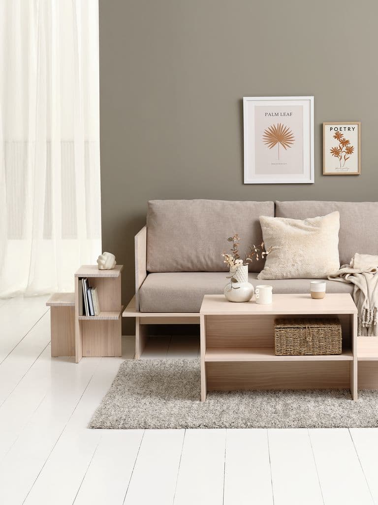 Pedestal SOLLERUP 33x40 com prateleiras pinho maciço