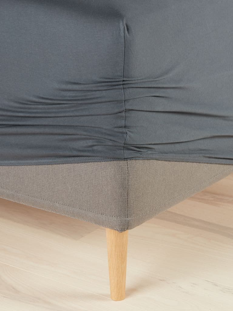 Lençol ajustável jersey JETTE 90x200x35 cinzento
