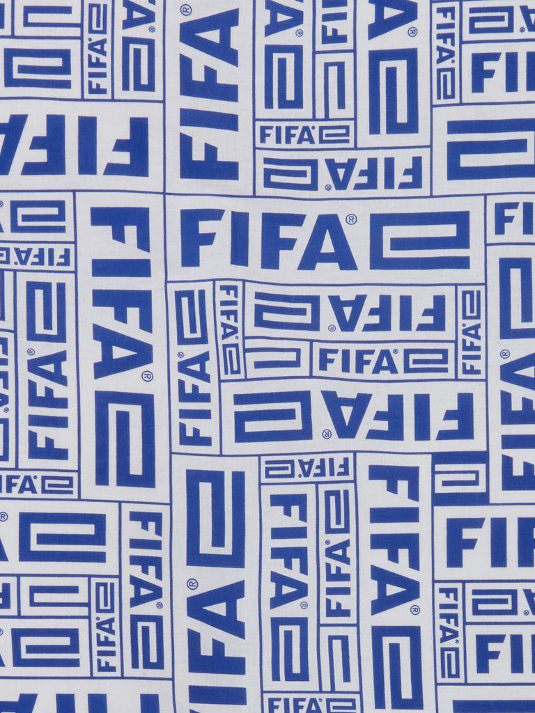 Conjunto capa edredão FIFA 155x220 branco/azul