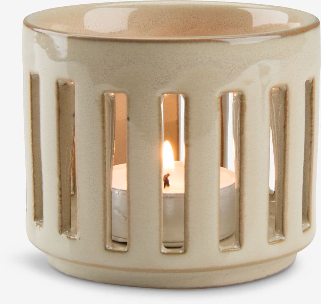 Porta-velas ANDERAS Ø8xA7cm areia