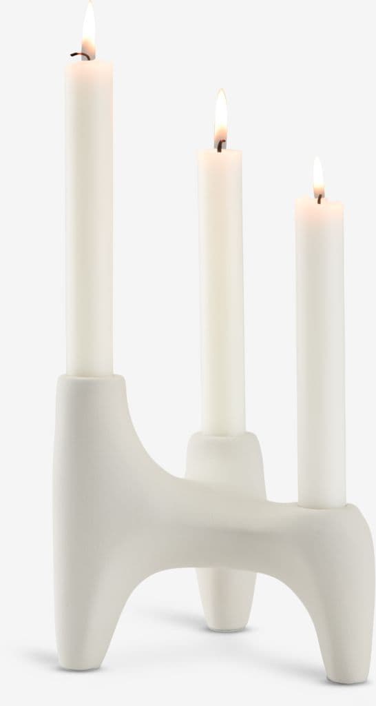 Castiçal VIGNIR L13xC16xA15cm branco