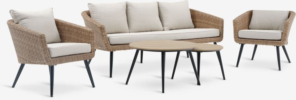 Lounge set UDSTRUP 5 lugares natural