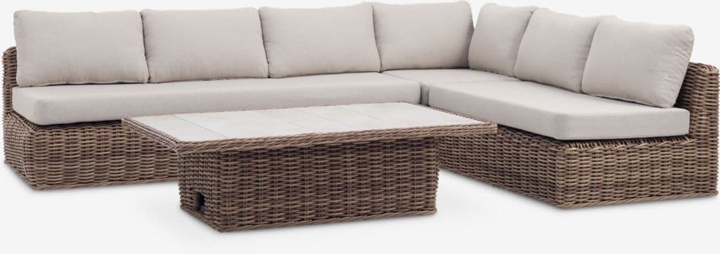 Lounge set EJER 6 lugares seca rápido natural