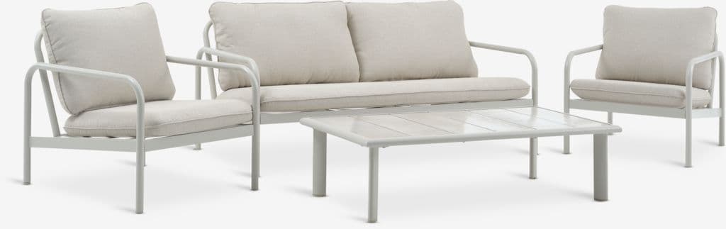 Lounge set TEGLUM 5 lugares bege