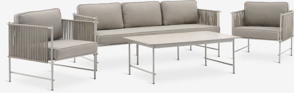 Lounge set STOVNER 5 lugares bege