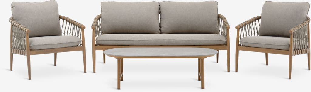 Lounge set DRUMMEHOLM 5 lugares natural