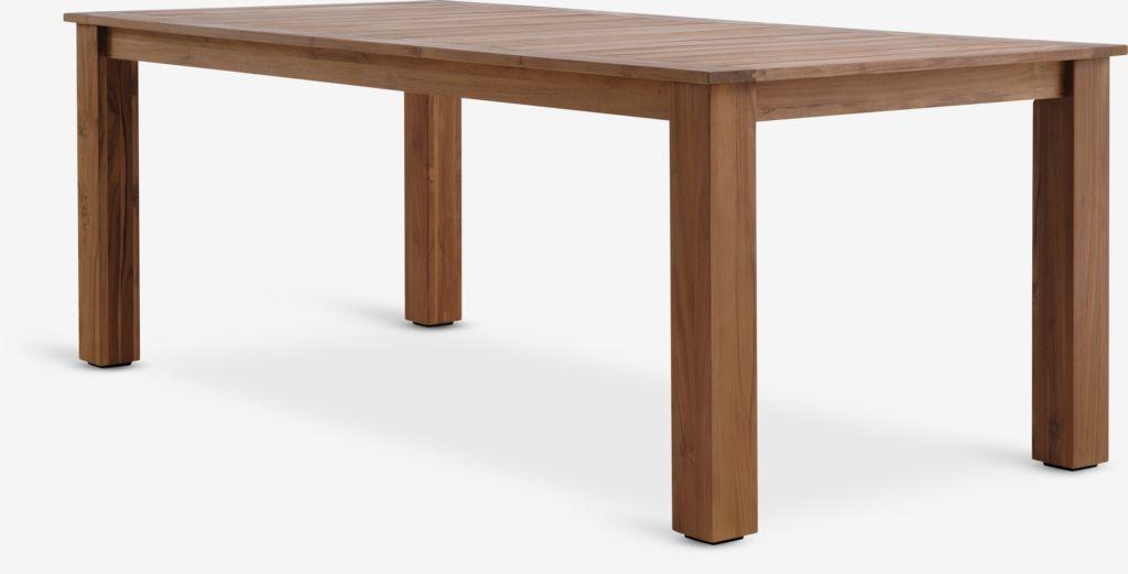 DRAMMEN C210 mesa teca + 4 FJELLERUP cadeira natural