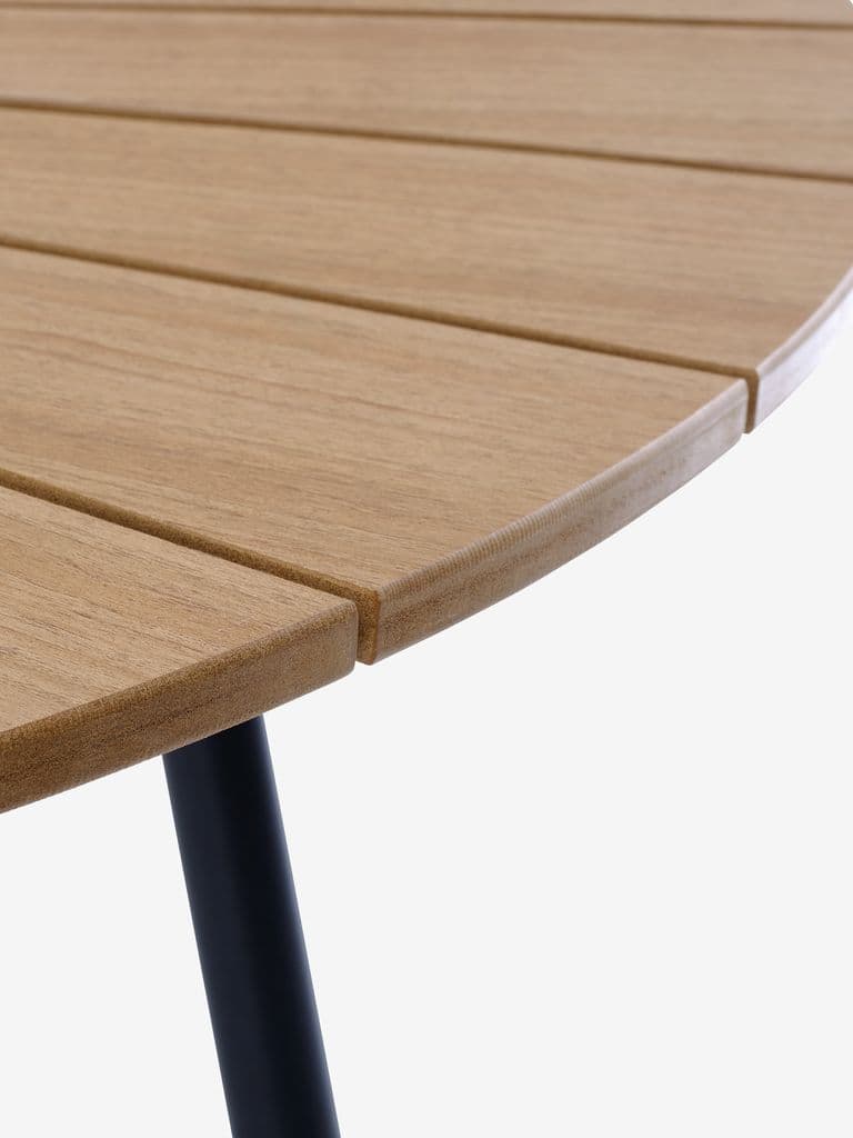 RANGSTRUP Ø130 mesa natural/preto + 4 TAGMARK cadeira