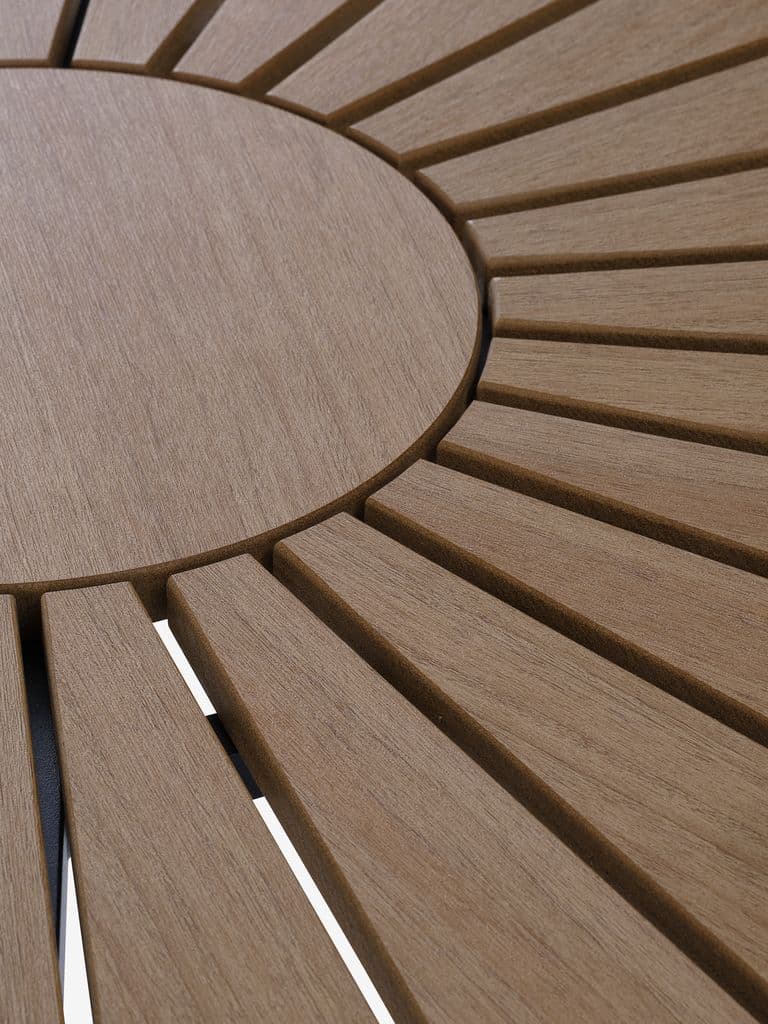 RANGSTRUP Ø130 mesa natural/preto + 4 BREDSTEN cadeira