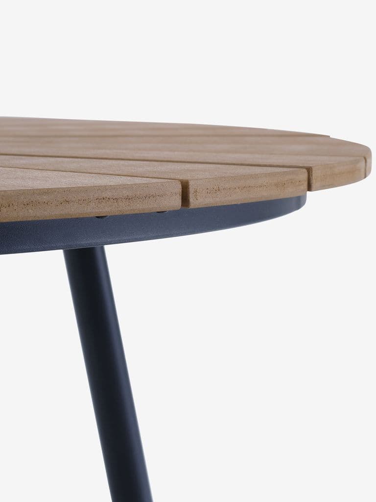 Mesa de jardim RANGSTRUP Ø130 natural/preto