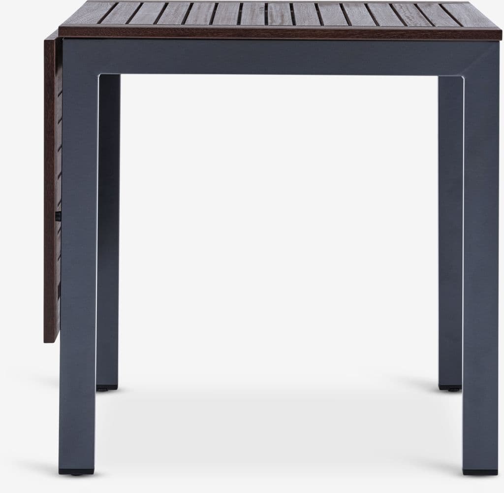 YTTRUP C75/126 mesa madeira + 4 LIMHAMN cadeira cinz