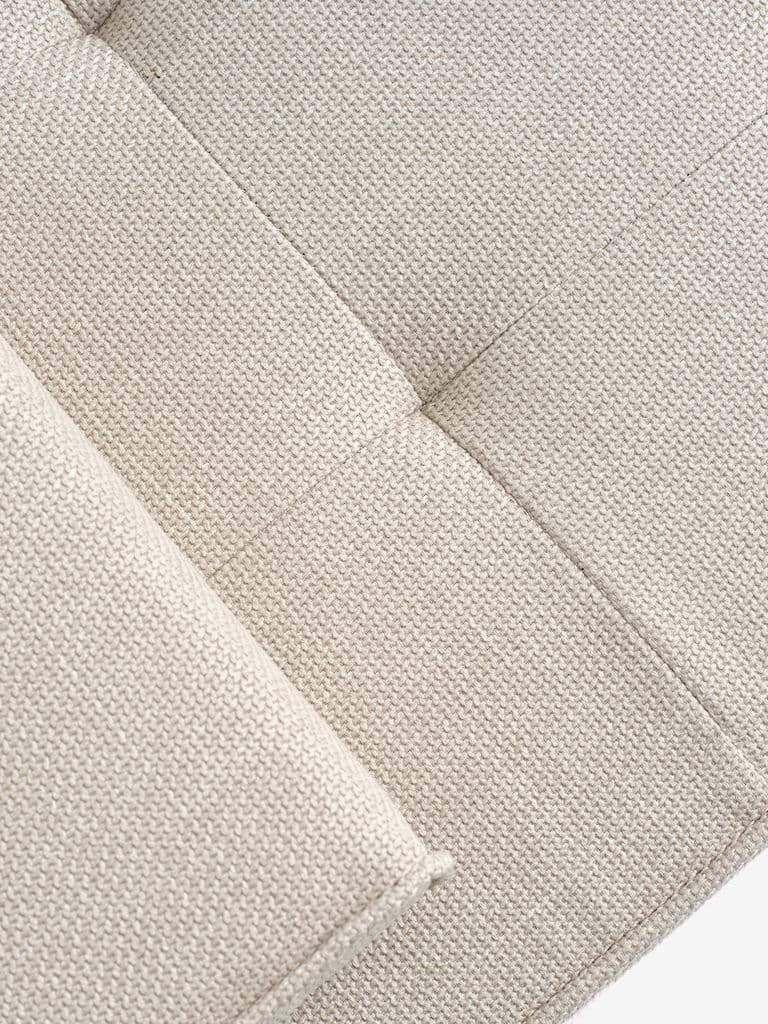 Chaise-longue VARMARK 190x76 coxim tecido bege/cor carvalho