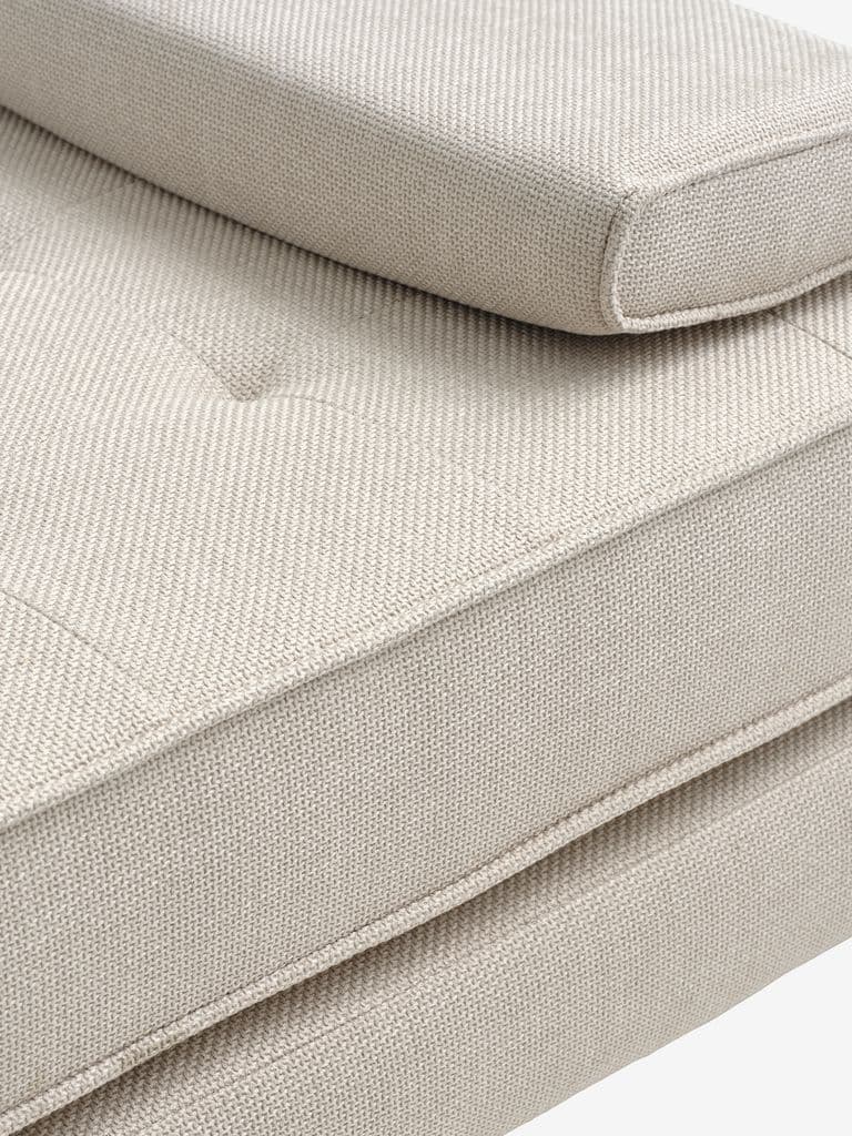 Chaise-longue VARMARK 190x76 coxim tecido bege/cor carvalho