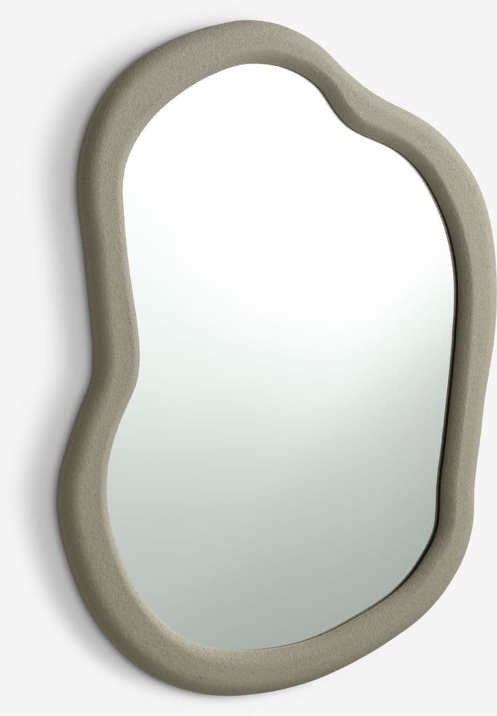 Espelho ONSILD 44x60 forma orgânica areia branco