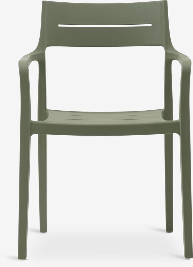 Cadeira empilhável INGSTRUP verde azeitona