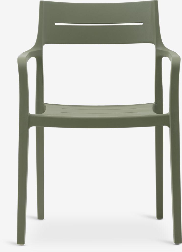 LANGET C207 mesa preto + 4 INGSTRUP cadeira verde azeitona