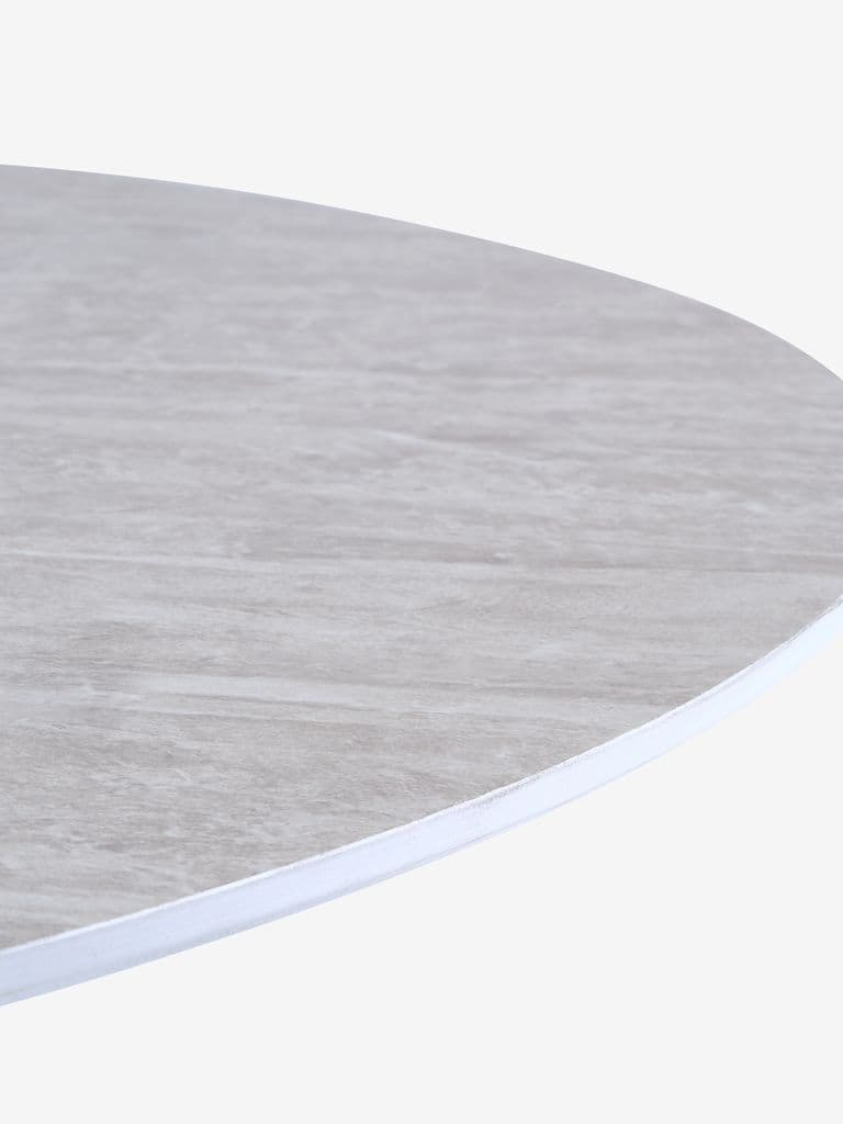 SANDVIG Ø120 mesa bege + 4 FJELLERUP cadeira natural