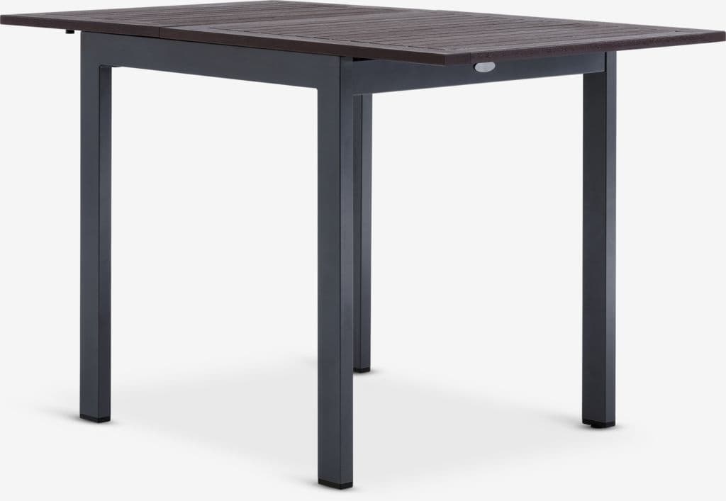 YTTRUP C75/126 mesa madeira + 4 LIMHAMN cadeira cinz