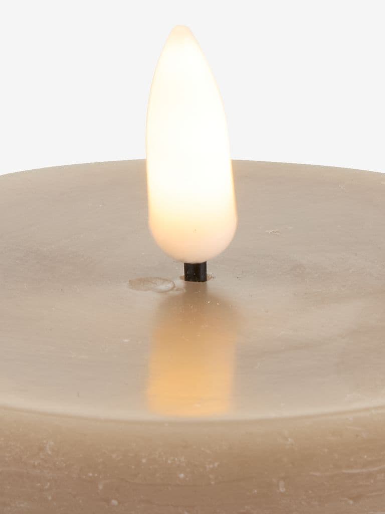 Vela grossa LED DANTE Ø8xA10cm bege