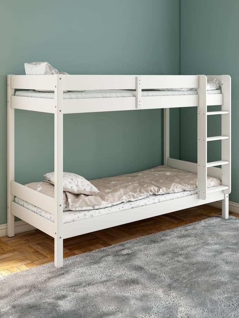 Beliche VESTERVIG 2x90x200 com escada branco