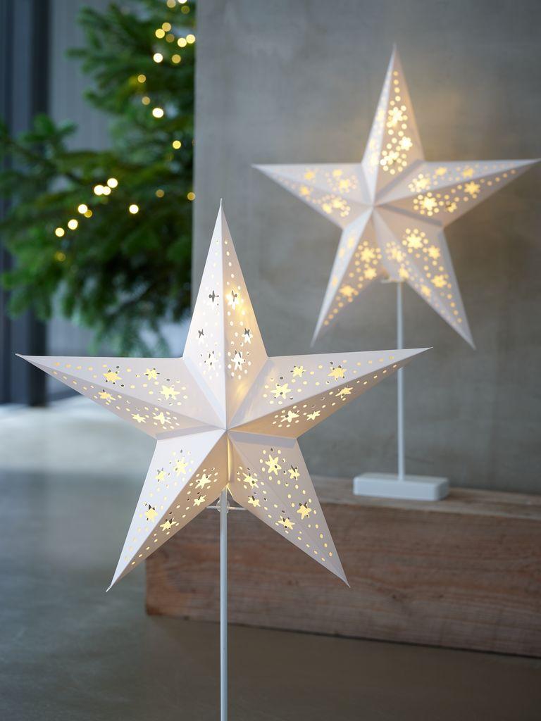 Estrela de Natal GULDTOP Ø43xA66cm branco c/LED